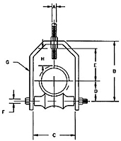 Fig 81 Stainless Steel Adjustable Roll Type Hanger