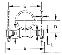 Figure 71 - Stainless Steel Two Rod Roller Hanger